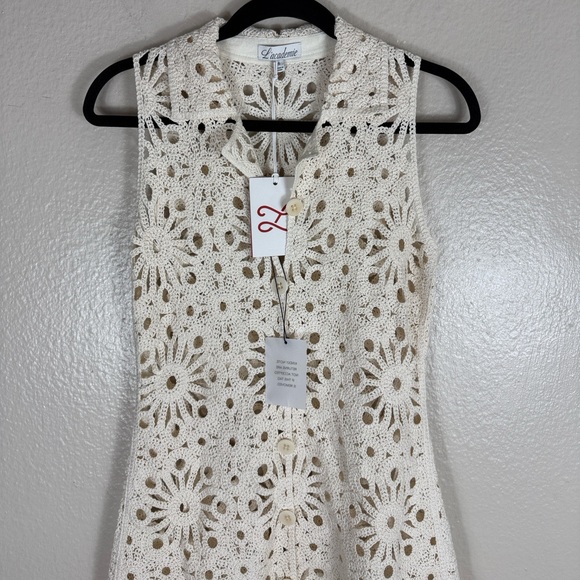 L’academie by Marianna Shay Mini Dress in Beige - Picture 5 of 9